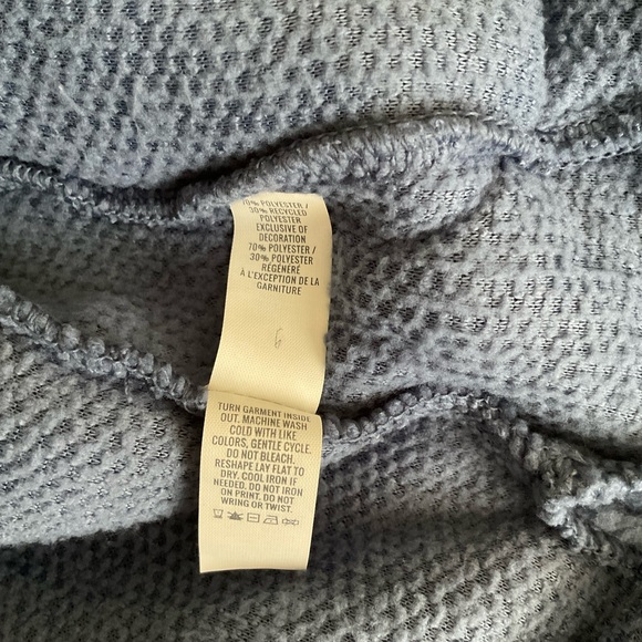 Aerie Quarter Zip Sherpa Pullover Sweater Size XS Blue - Picture 5 of 6